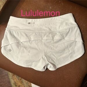 Lululemon Athletica | White Speed Up Athletic Shorts - Women’s Size 0